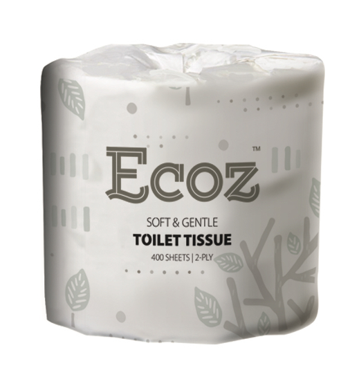 ECOZ Toilet Roll 2Ply Tissue 400s 48 Rolls/CTN