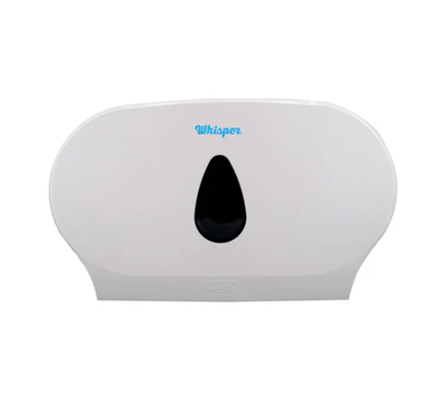 Double Jumbo Toilet Roll Dispenser- White 292H x 508L x 125W (mm)