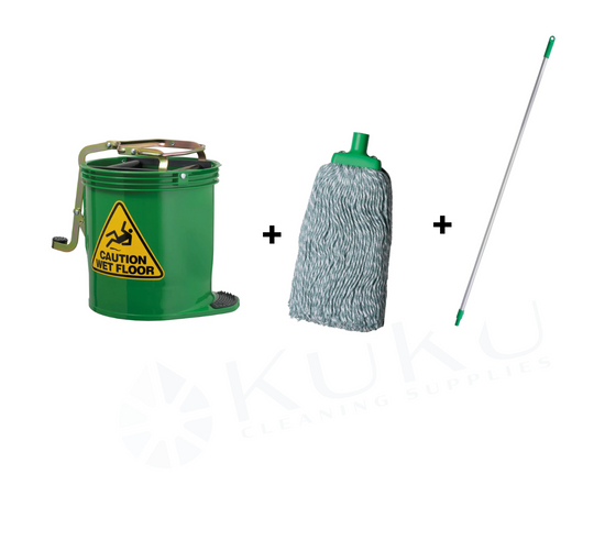 Oates® Contractor Mop Bucket Bundle with mop stick and head