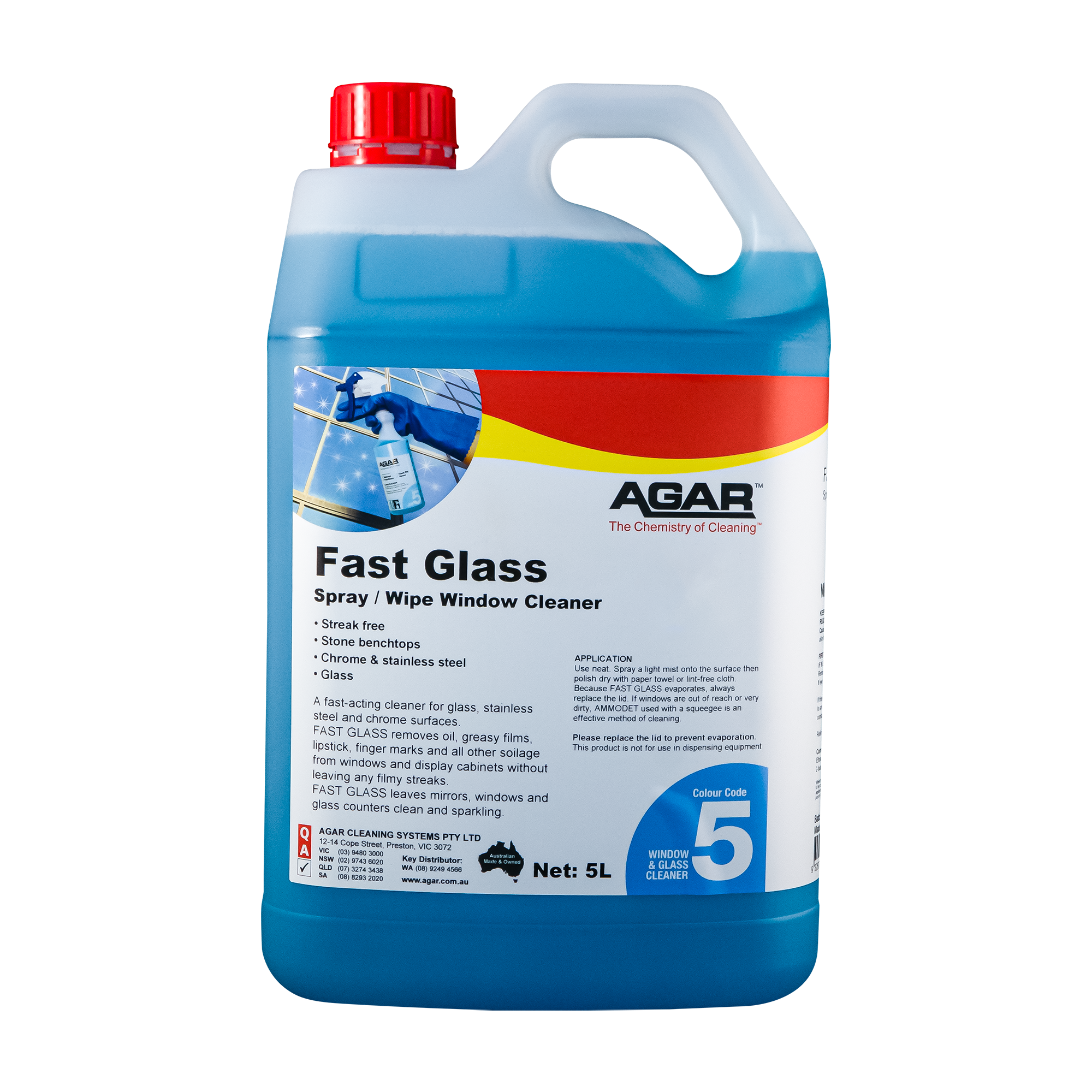 AGAR™ Fast Glass Window Cleaner 5L