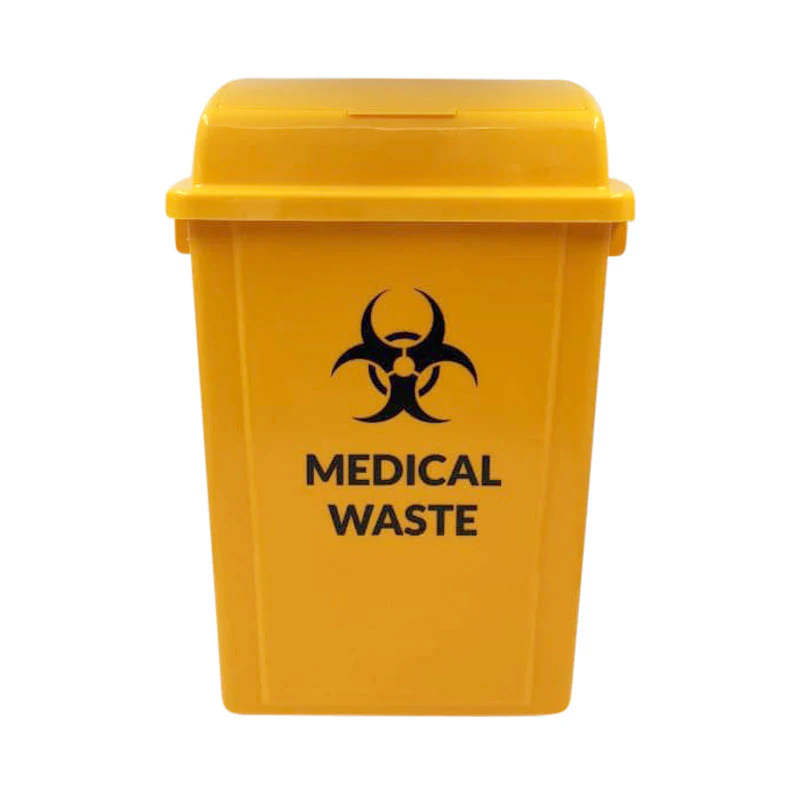 Medical Sharps Disposal Waste Bin 40L Yellow
