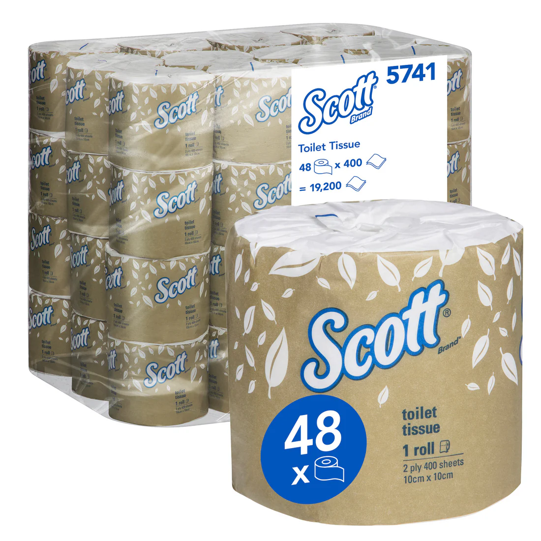 SCOTT® 5741 Toilet Tissue - 400s 48 Rolls/CTN