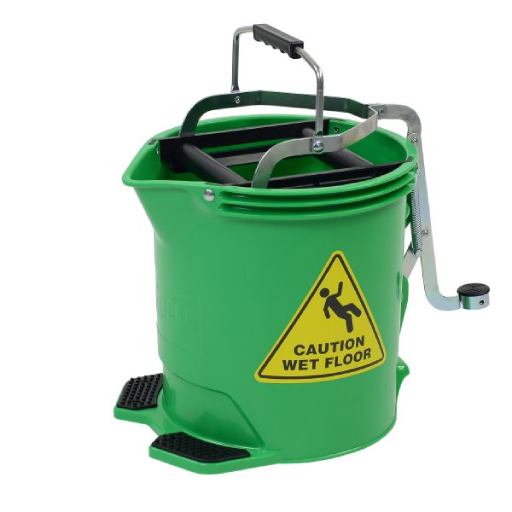 EDCO Metal Wringer Mop Bucket 15L - Green