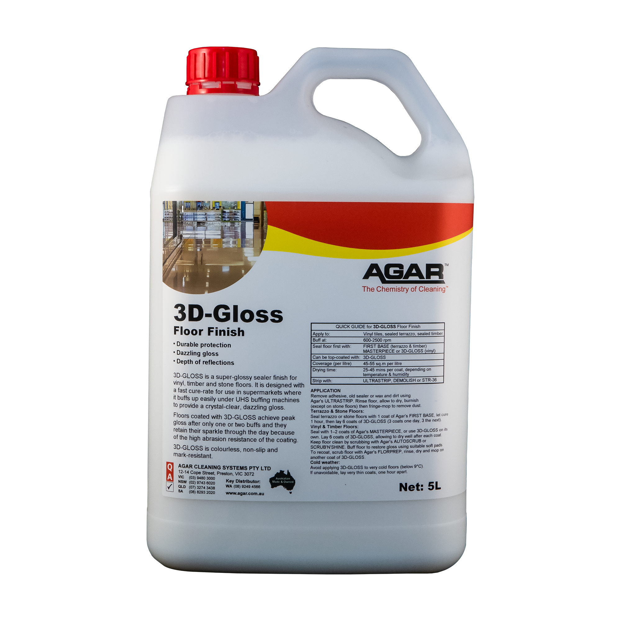 AGAR™ 3D-Gloss Floor Finish Sealer | Agar