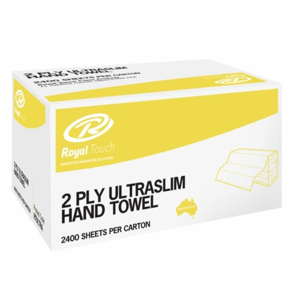 ROYAL TOUCH Ultraslim Hand Towel (23x24)cm 2ply 2400s 16Pk/CTN