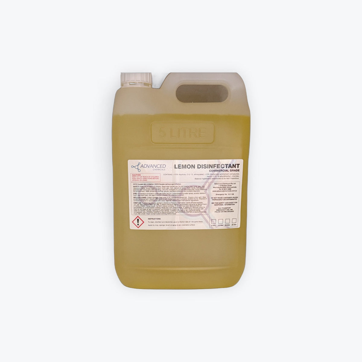 Lemon Disinfectant 5L | Advanced Chemicals