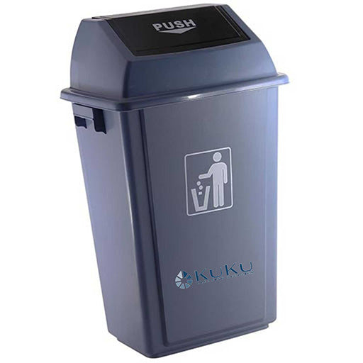 Push Lid Plastic Dust bin 58L - Grey | KUKU