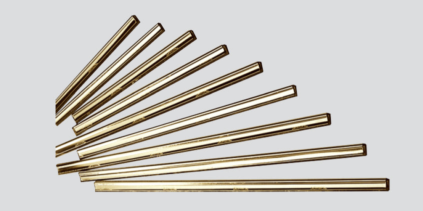 Ettore Brass Channel and Rubber 12" or 30cm