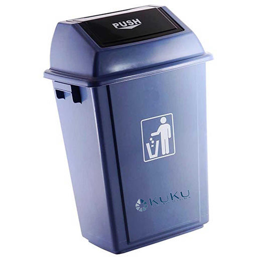 Push Lid Plastic Dust bin 40L - Grey | KUKU