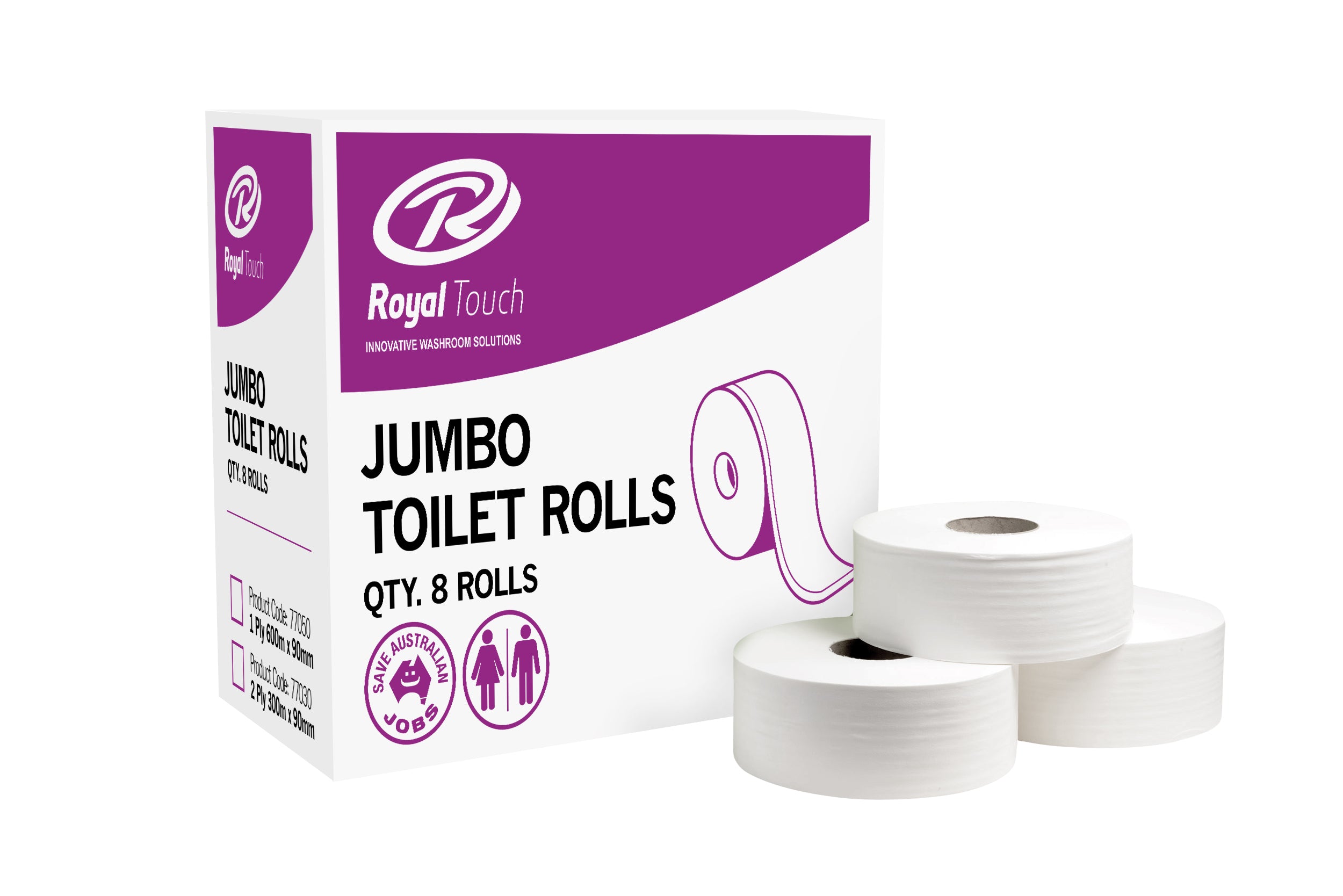 ROYAL TOUCH Jumbo 500m 1ply 8 Rolls/CTN