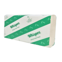 Whisper Deluxe Interleaved Ultraslim Towel 24cm x 23cm 150s 16PK/CTN
