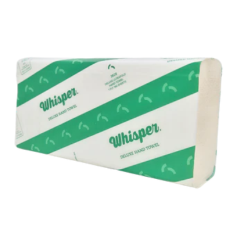 Whisper Deluxe Interleaved Ultraslim Towel 24cm x 23cm 150s 16PK/CTN