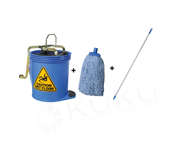 Oates® Contractor Mop Bucket Bundle with mop stick and head