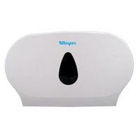Double Jumbo Toilet Roll Dispenser- White 292H x 508L x 125W (mm)
