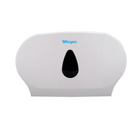 Double Jumbo Toilet Roll Dispenser- White 292H x 508L x 125W (mm)