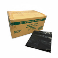 Premium Black Commercial Bin Liner 82L 4X50pk 200/CTN