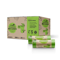 Envirostar Compostable Green Bin Liner 73L 20 Rolls 200/CTN