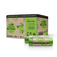 Envirostar Compostable EHD Green Bin Liner 80L 43um 10 Rolls 100/CTN