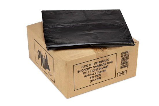 HDPE Black economy Garbage Bag - 72L 500/CTN