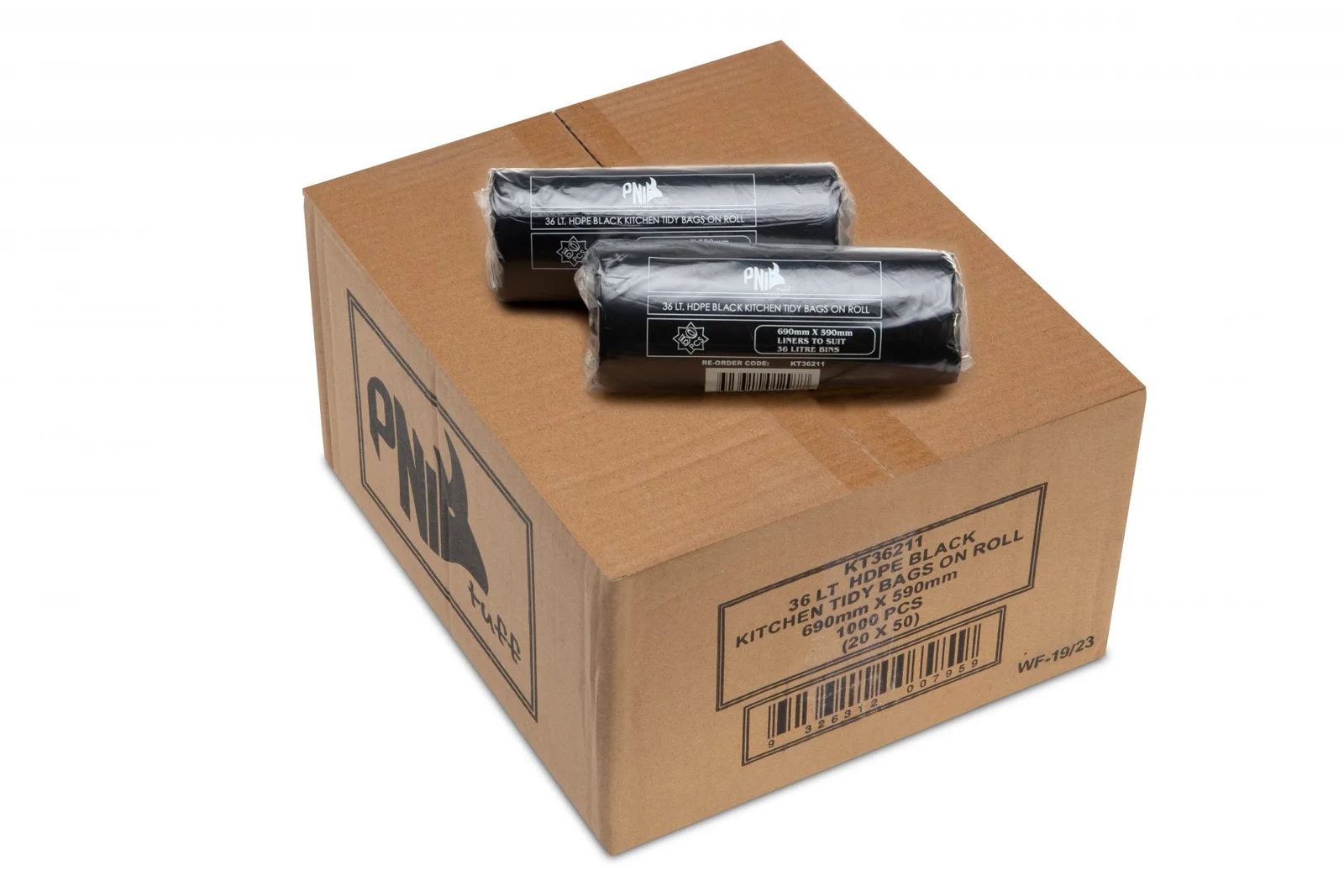 Kitchen Tidy HDPE (Large) 690X590 Bin Liners - 36L 20X50pk 1000/CTN