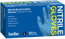 Saniflex Blue Nitrile  Examination Powder Free Gloves 100 Pack - Large