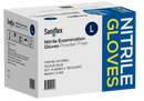 Saniflex Blue Nitrile  Examination Powder Free Gloves 100 Pack - Large
