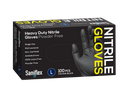 Saniflex Heavy Duty Black Nitrile Gloves 100 Pack - Large