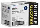 Saniflex Heavy Duty Black Nitrile Gloves 100 Pack - Large