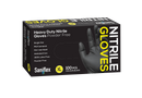 Saniflex Heavy Duty Black Nitrile Gloves 100 Pack - Extra Large