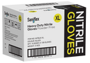 Saniflex Heavy Duty Black Nitrile Gloves 100 Pack - Extra Large