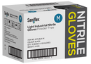 Saniflex Light Industrial Black Nitrile Black Gloves 100 Pack - Medium