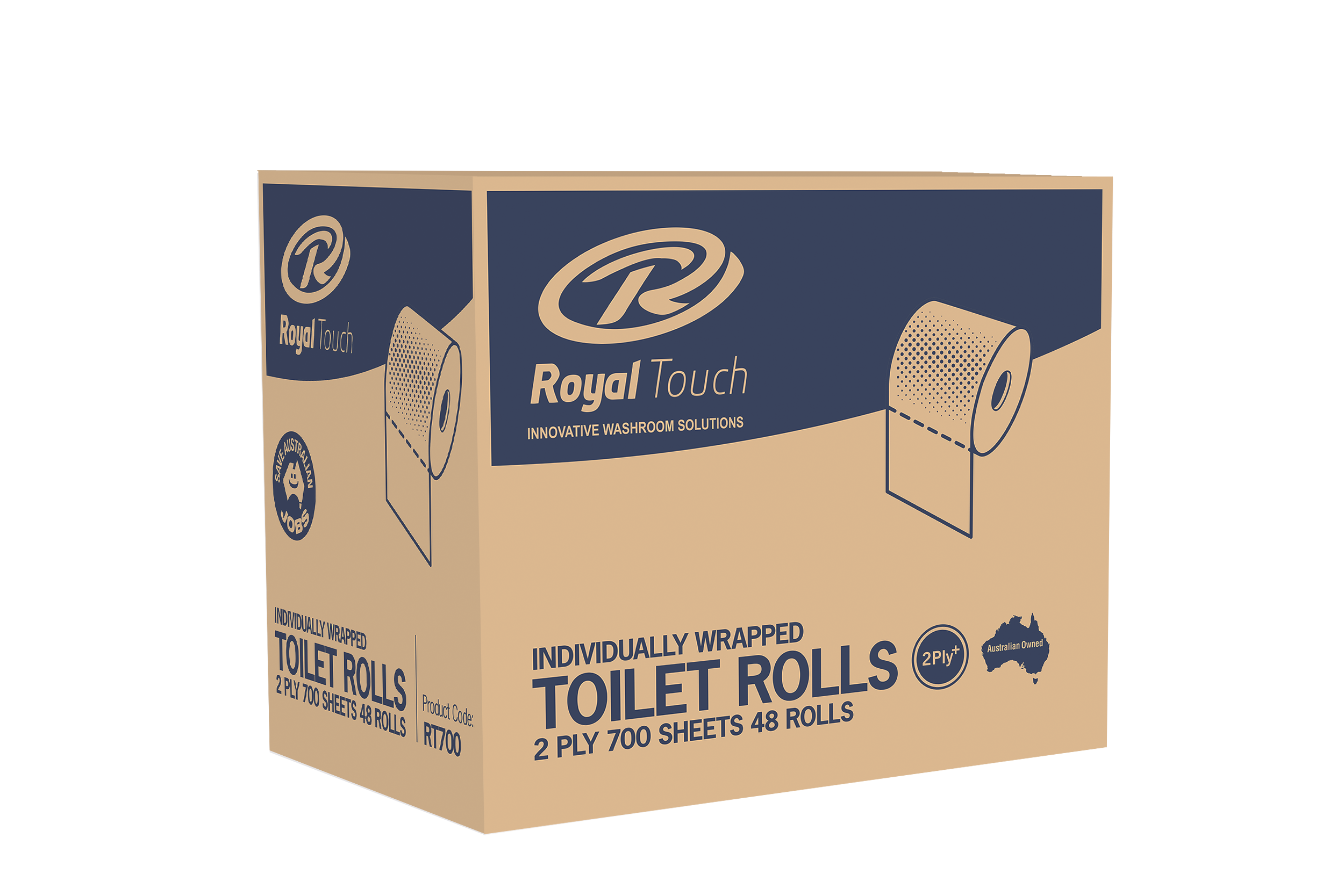 ROYAL TOUCH Signature 2 Ply 700 Sheet Toilet Rolls 48 Rolls/CTN