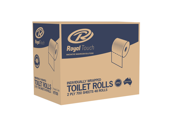 ROYAL TOUCH Signature 2 Ply 700 Sheet Toilet Rolls 48 Rolls/CTN