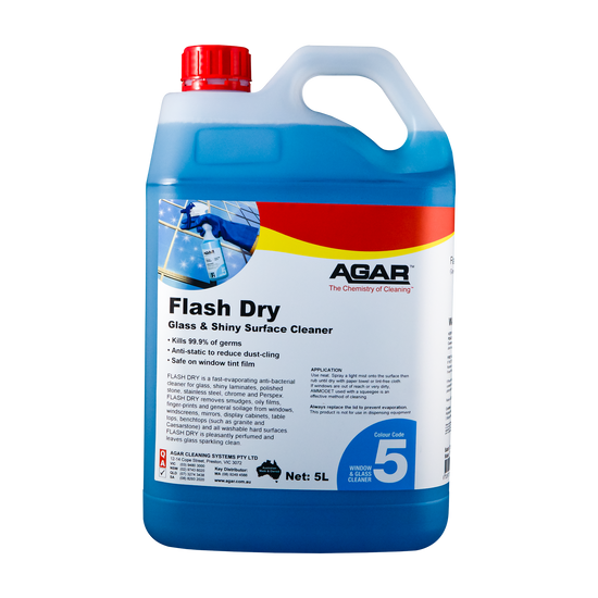 AGAR™ Flash Dry Glass & Shiny Surface Cleaner 5L