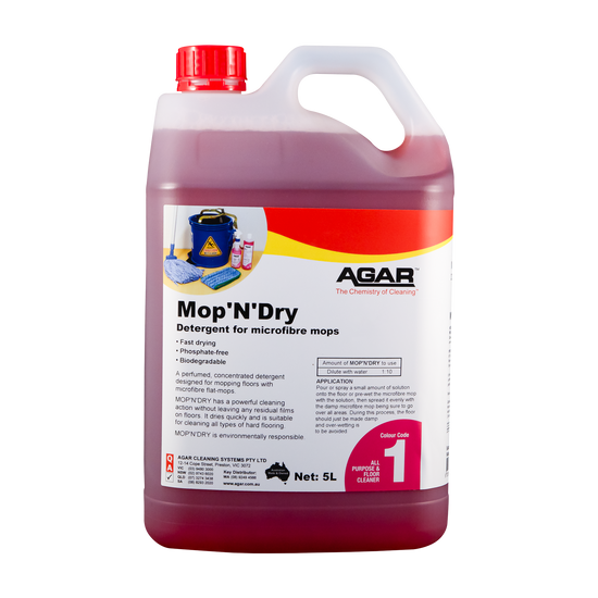 AGAR™ Mop'N'dry Detergent For Microfibre Mops 5L