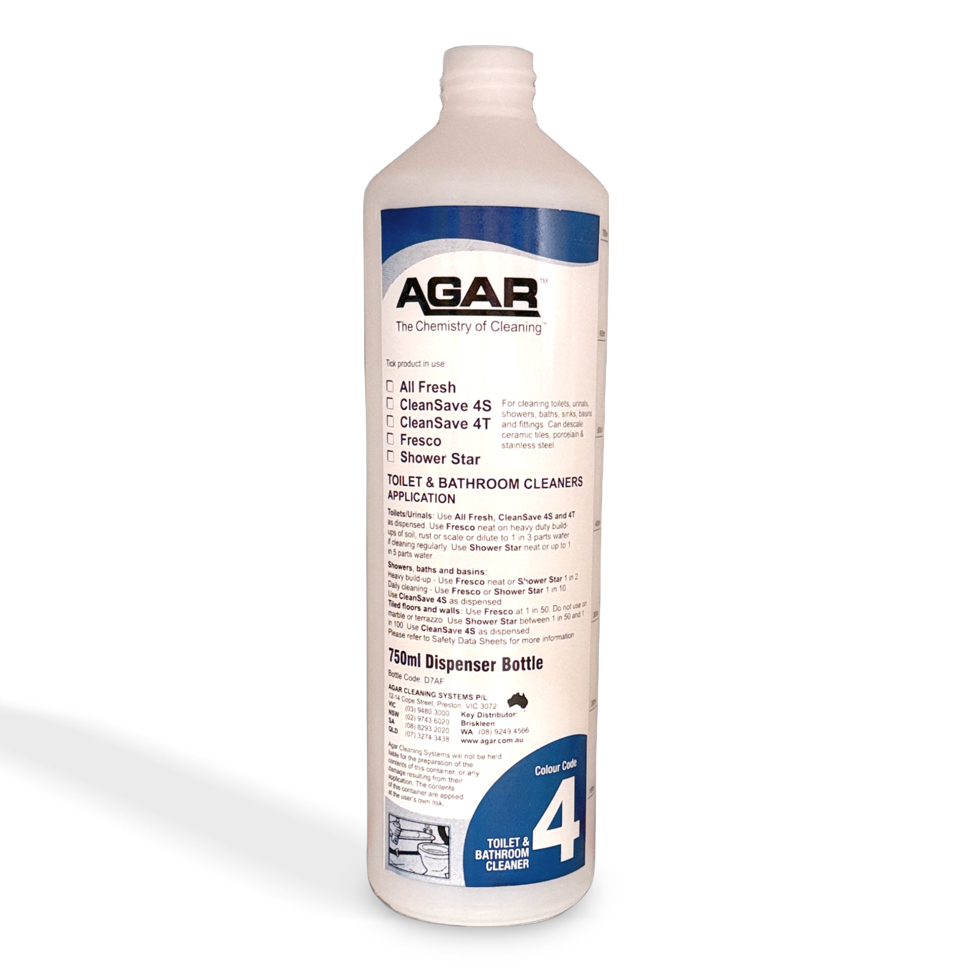 Agar Fresco Allfresh Squirt Bottle 750ml