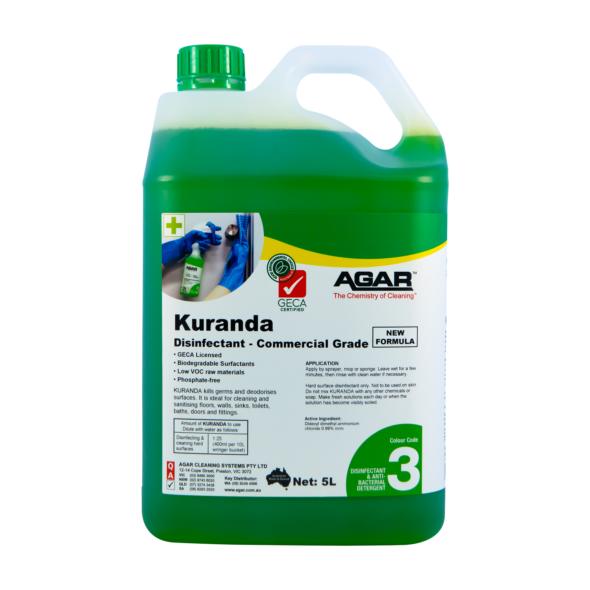 AGAR™ Kuranda Disinfectant - Commercial Grade  5L