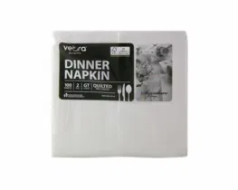 Veora Signature Quilted Dinner Napkin  GT Fold 2-Ply White