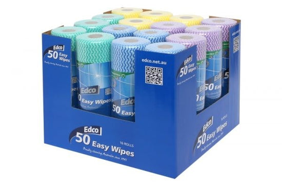 Edco Easy Wipes Roll, 50 Wipes W300 x D400mm