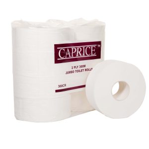 Caprice™ Jumbo Toilet Roll 2 ply 300m 8/Pk