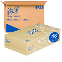 SCOTT® 4725 Facial Tissue Box 100s 48Pk/CTN