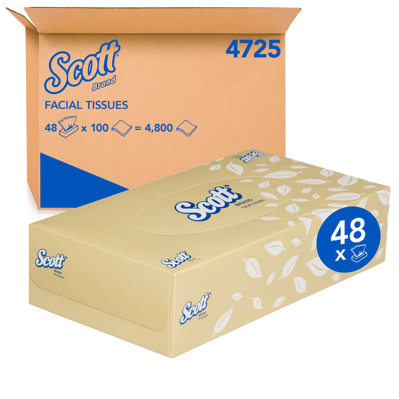 SCOTT® 4725 Facial Tissue Box 100s 48Pk/CTN