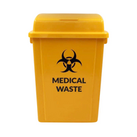 Medical Sharps Disposal Waste  Bin 40L Yellow