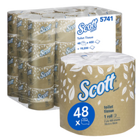 SCOTT® 5741 Toilet Tissue - 400s 48 Rolls/CTN