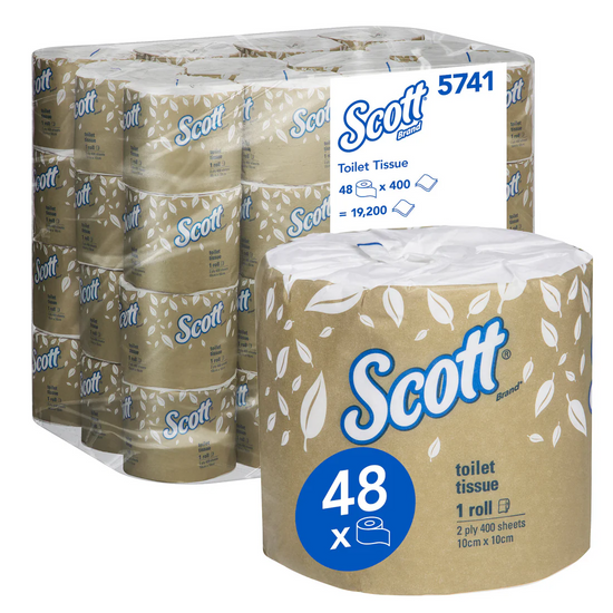 SCOTT® 5741 Toilet Tissue - 400s 48 Rolls/CTN