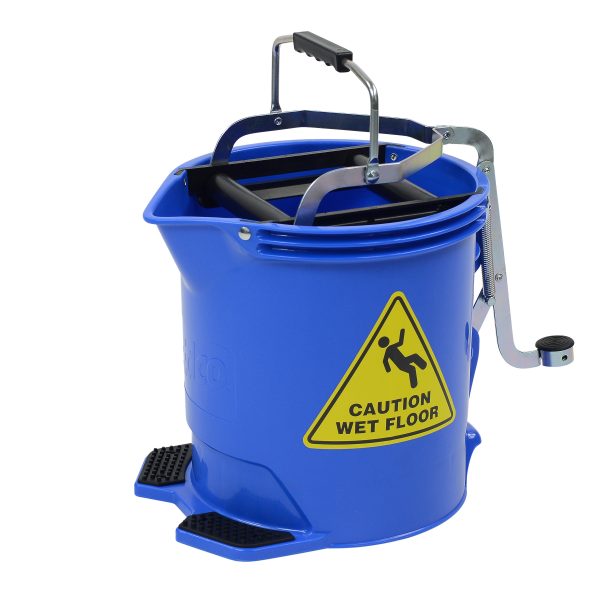EDCO Metal Wringer Mop Bucket 15L - Blue