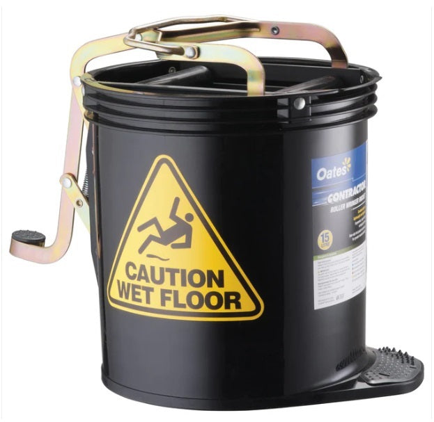 Oates® Contractor Wringer Mop Bucket Black 15L | Oates