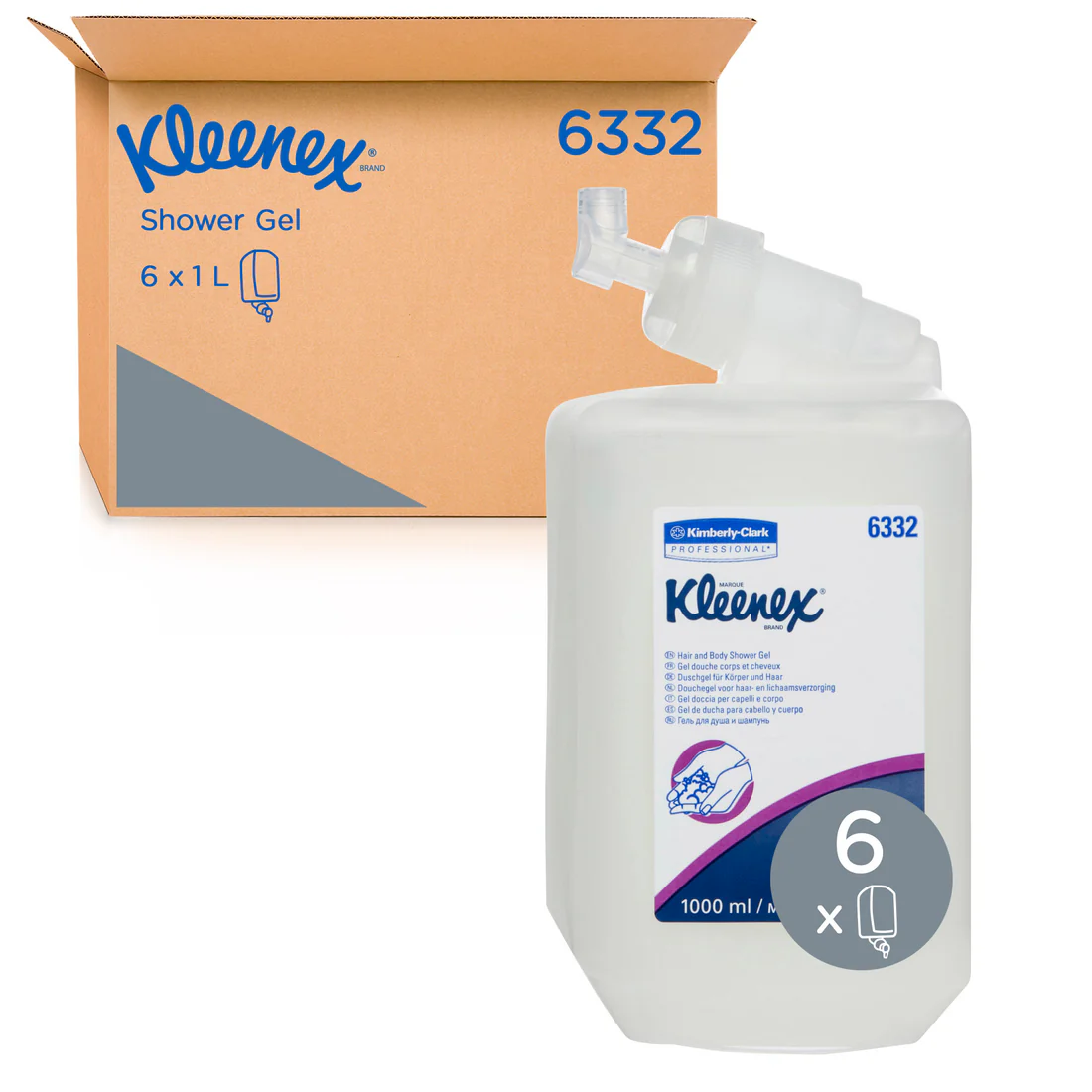 KLEENEX ® 6332 Hair & Body Shower Gel 1L x 6Pk/ CTN