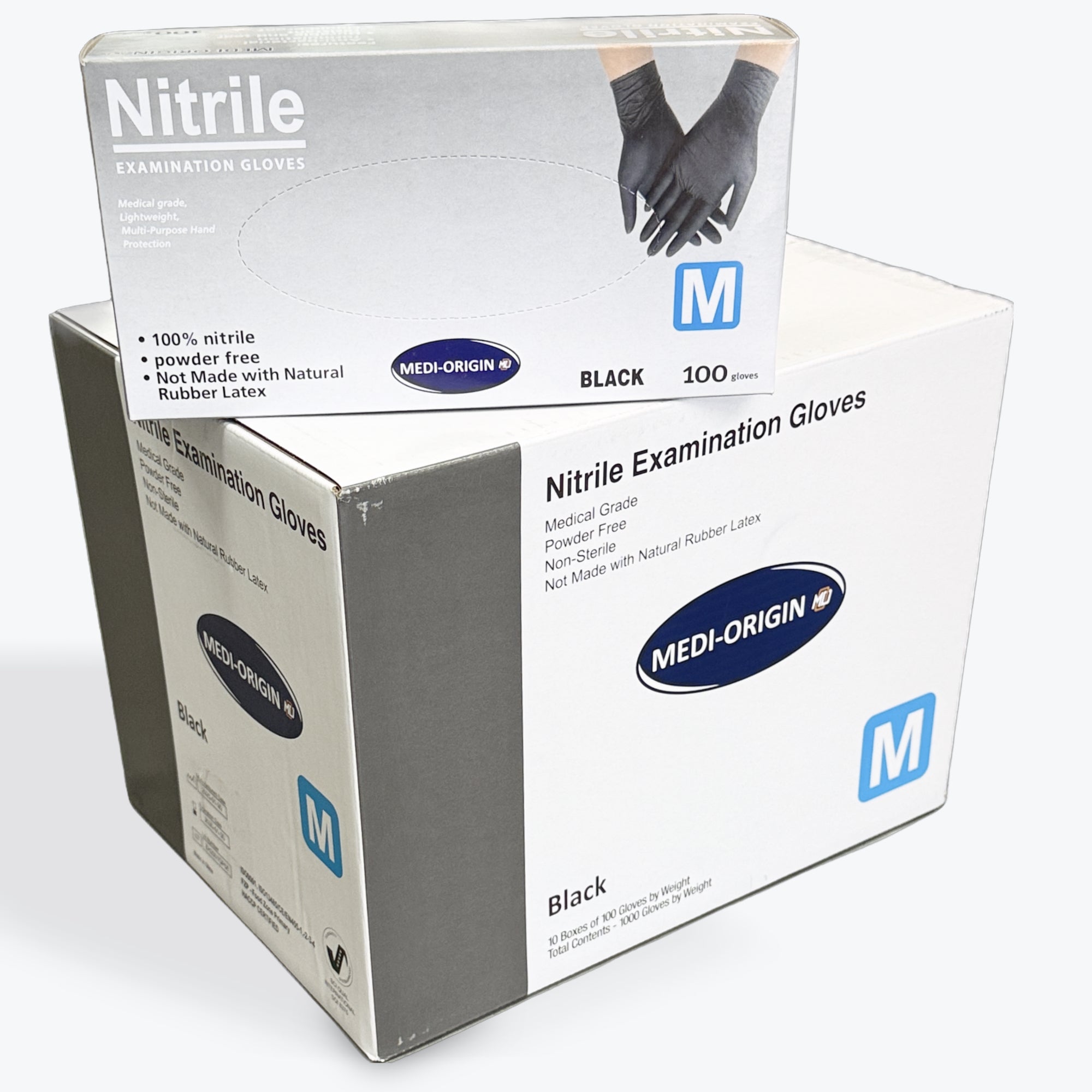 Black Nitrile Medium Powder free Gloves