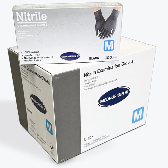 Black Nitrile Medium Powder free Gloves
